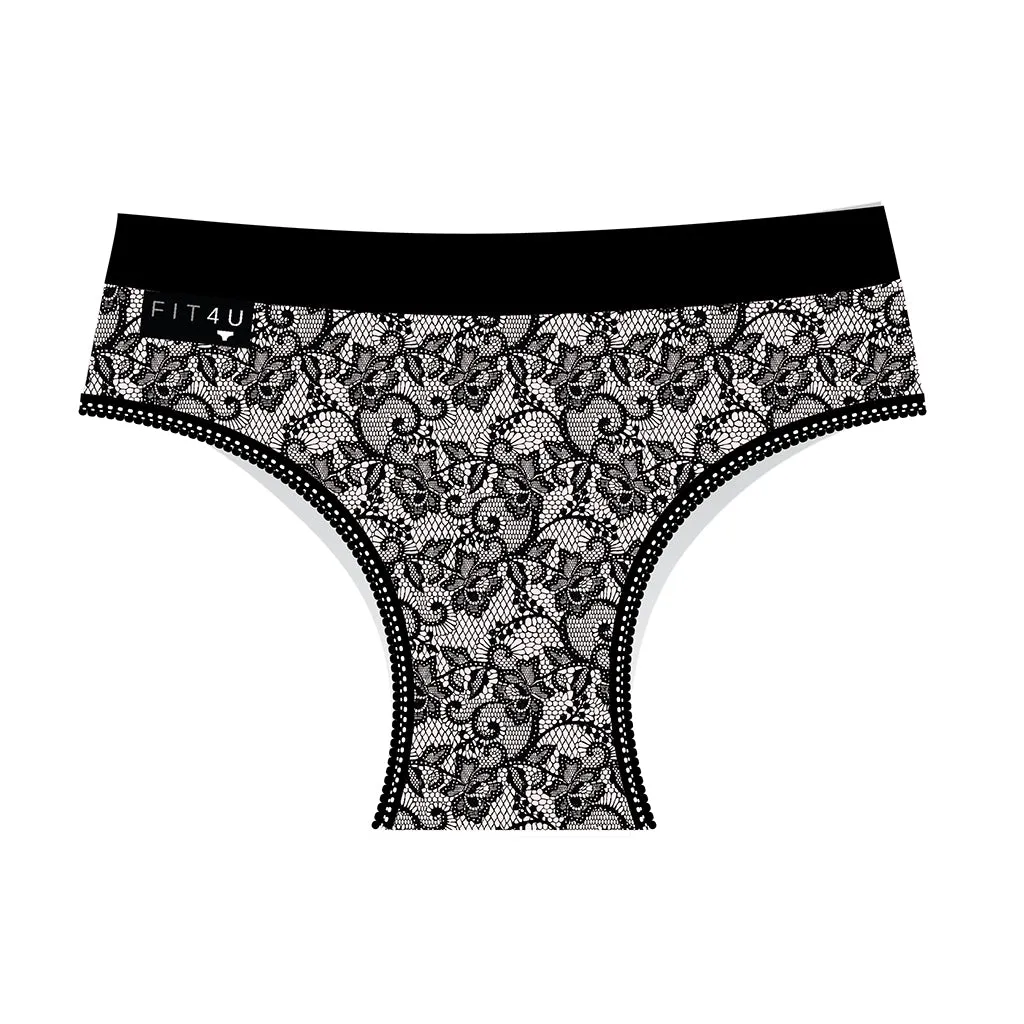 Cheeky Active Fit underwear - Pretty Lace -tucking underwear