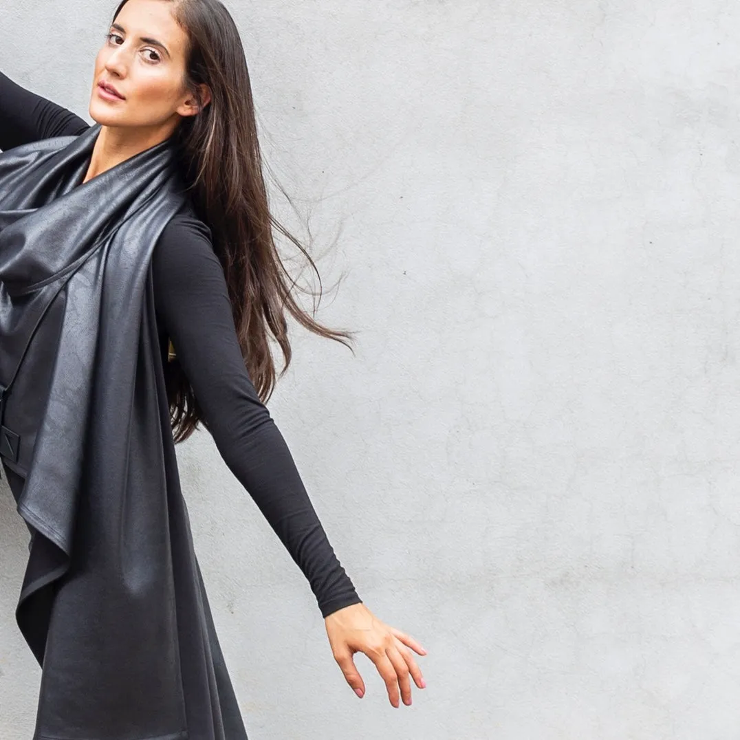 Cherish Wrap - Luxe faux leather/snakeskin - (Jacket)
