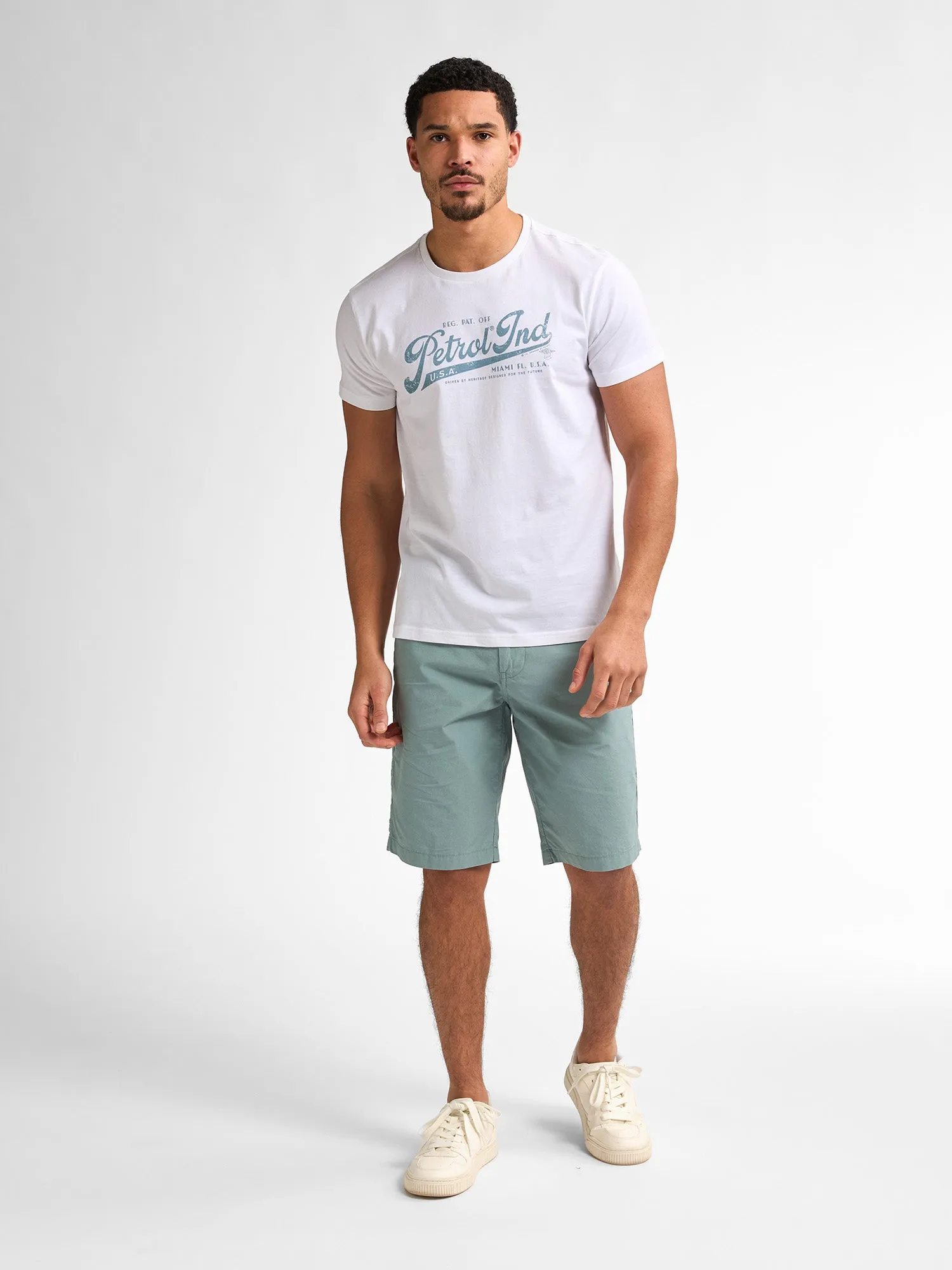 Chino Shorts with Belt Tropico
