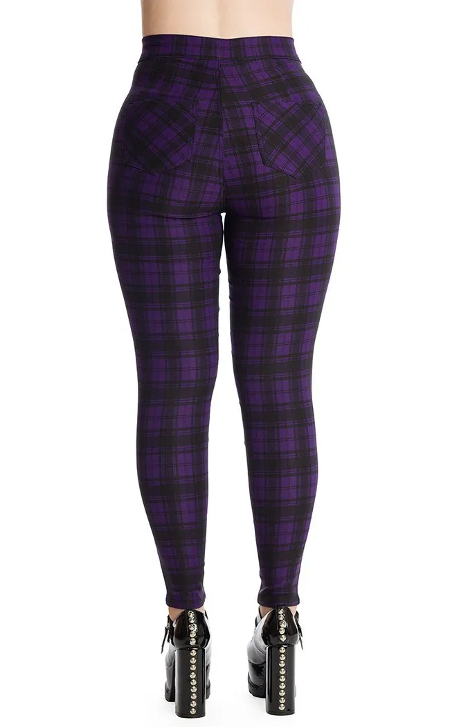 Damien Tartan Jeans | Purple