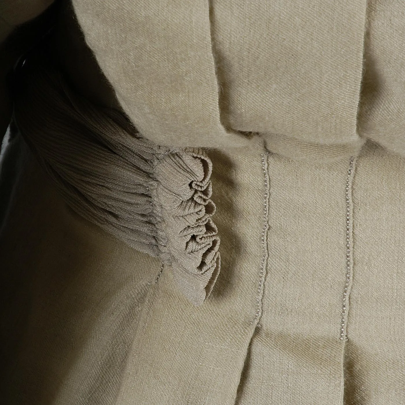 Edwardian Walking Coat with Dramatic Sleeves and Pleated Back