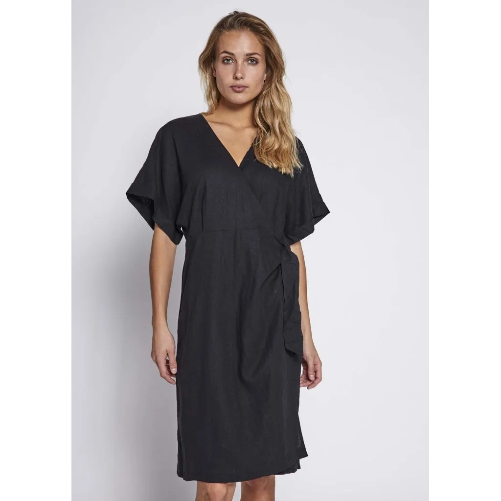 Esi Wrap Dress - Black