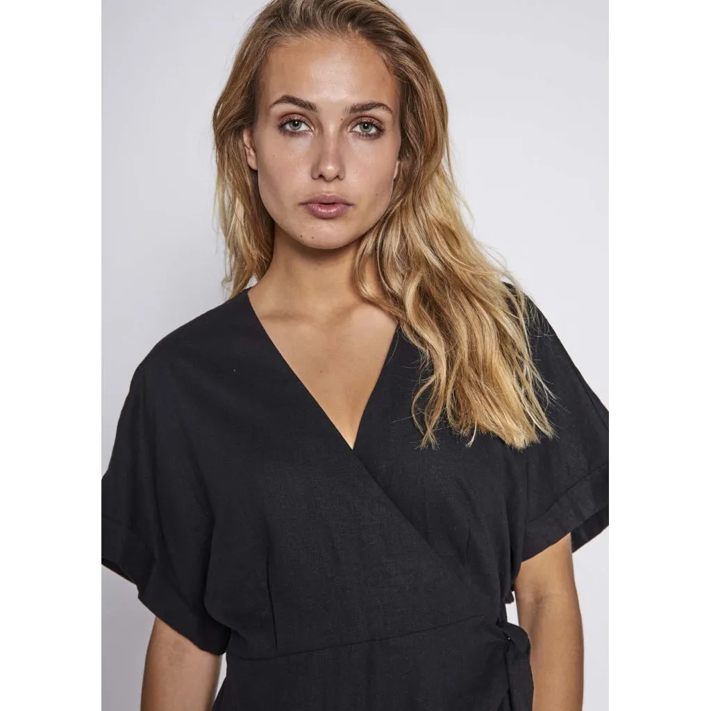 Esi Wrap Dress - Black