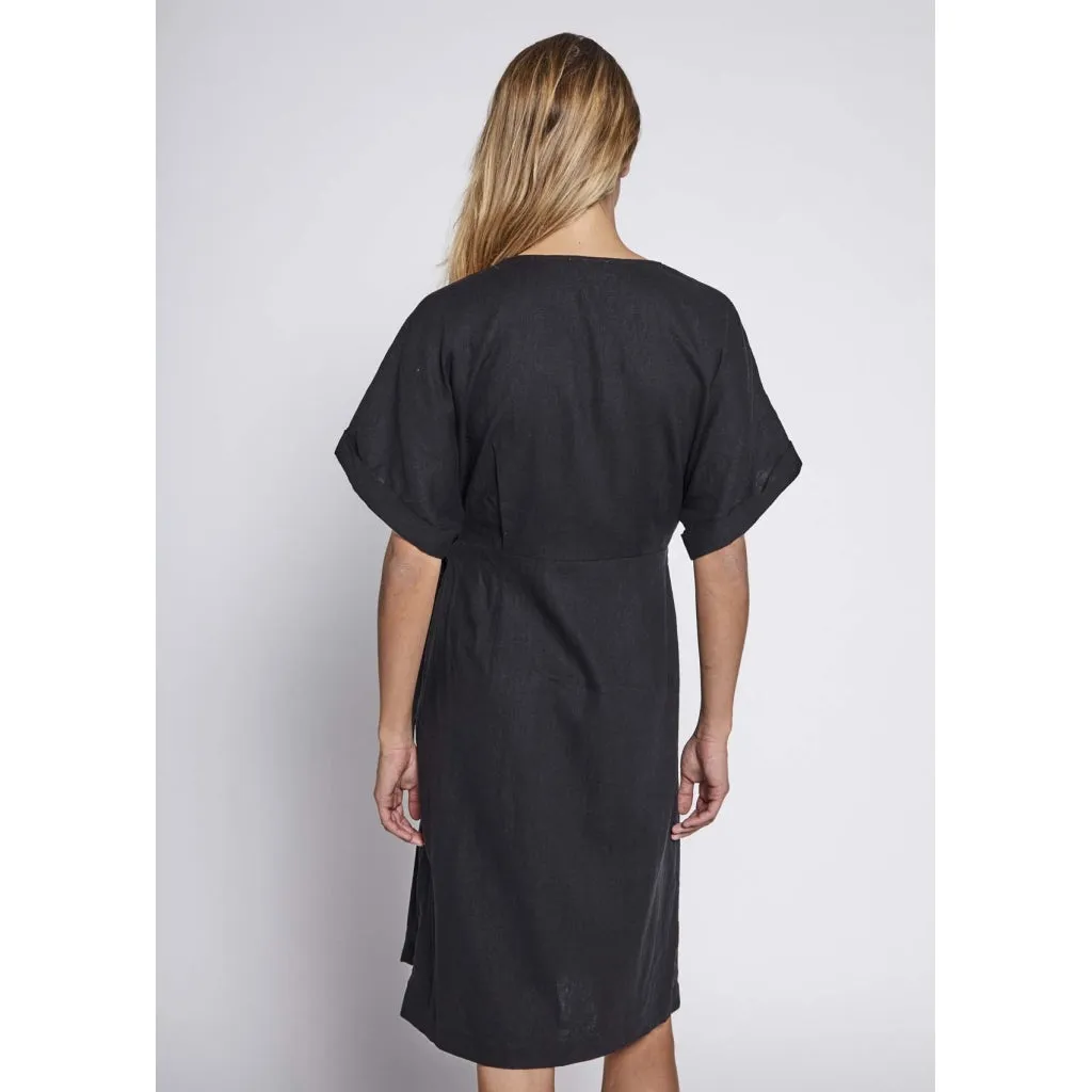 Esi Wrap Dress - Black