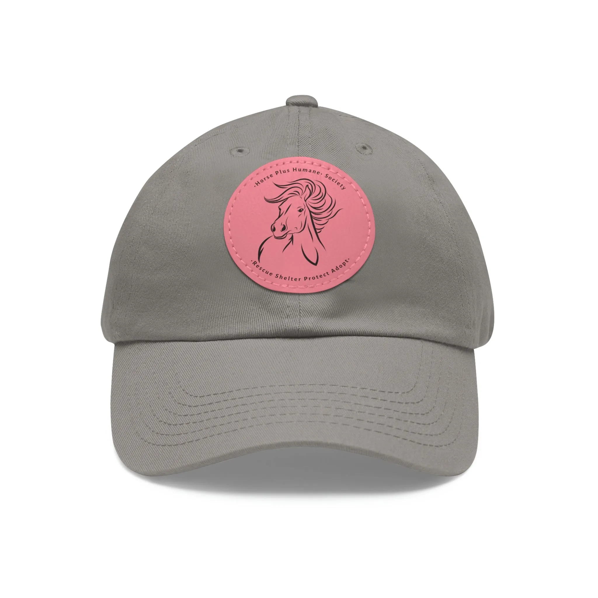 Horse Lover Cap with Leather Patch (Round)