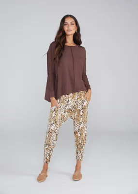 Lana Drop-Crotch Bamboo Pant - Snake