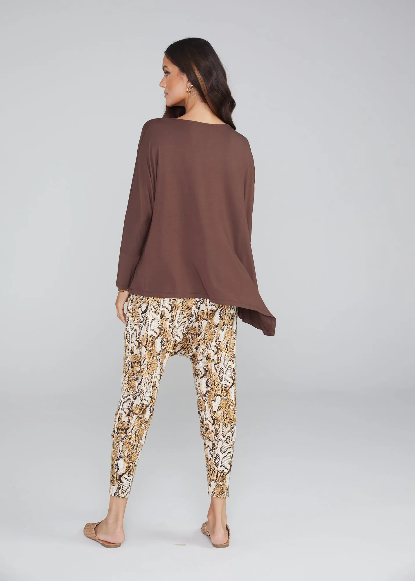 Lana Drop-Crotch Bamboo Pant - Snake