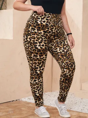 Leopard Long Plus Size Leggings