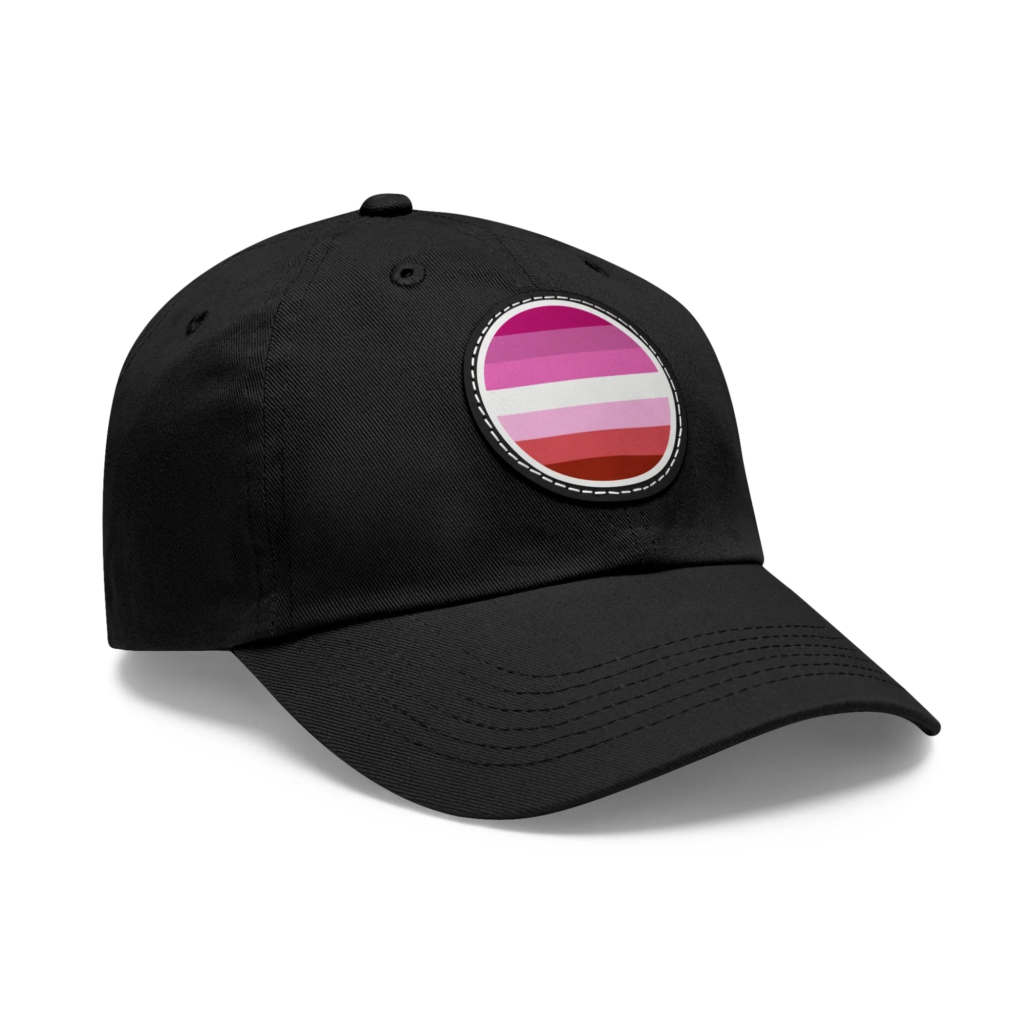 Lesbian Pride Hat with Round Patch