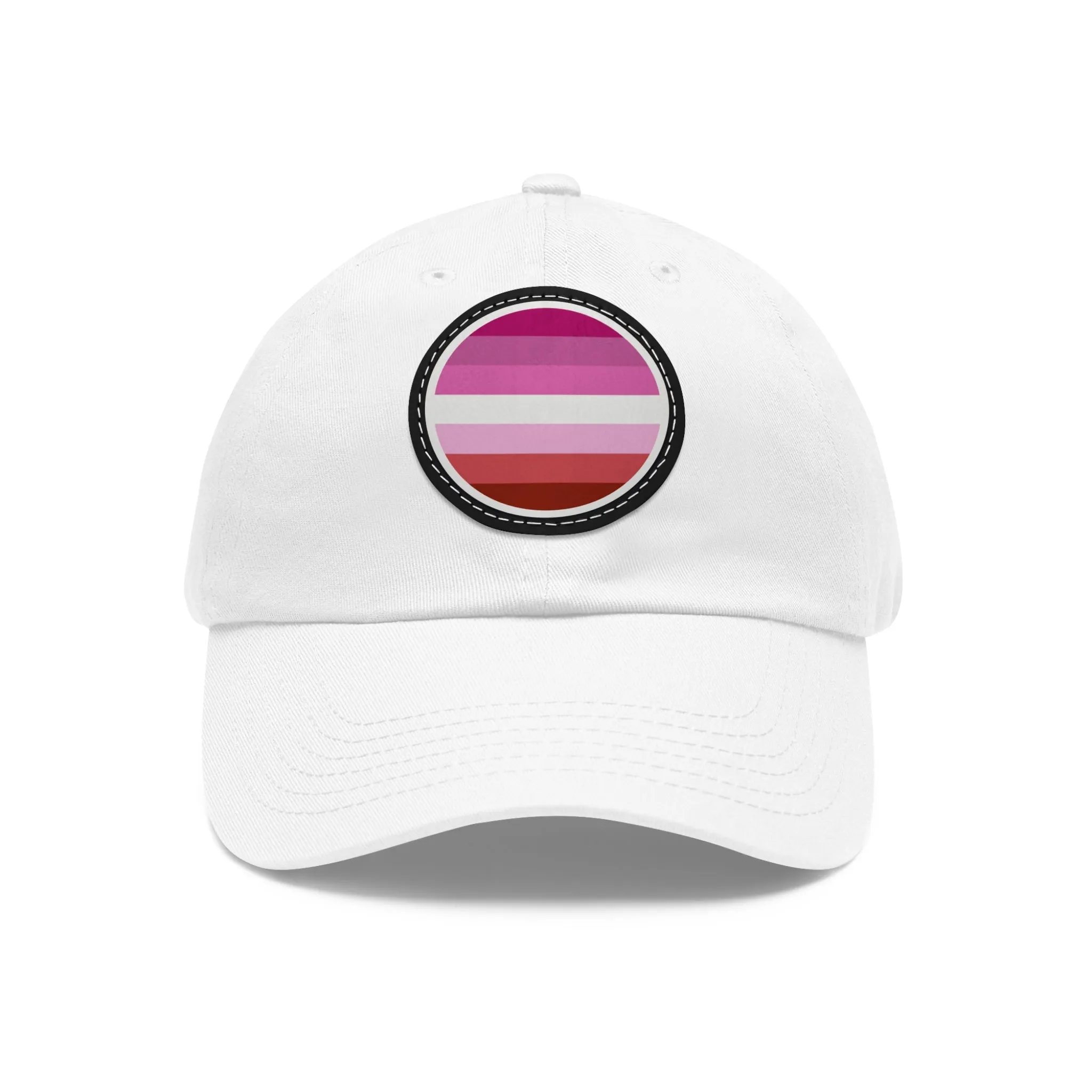 Lesbian Pride Hat with Round Patch