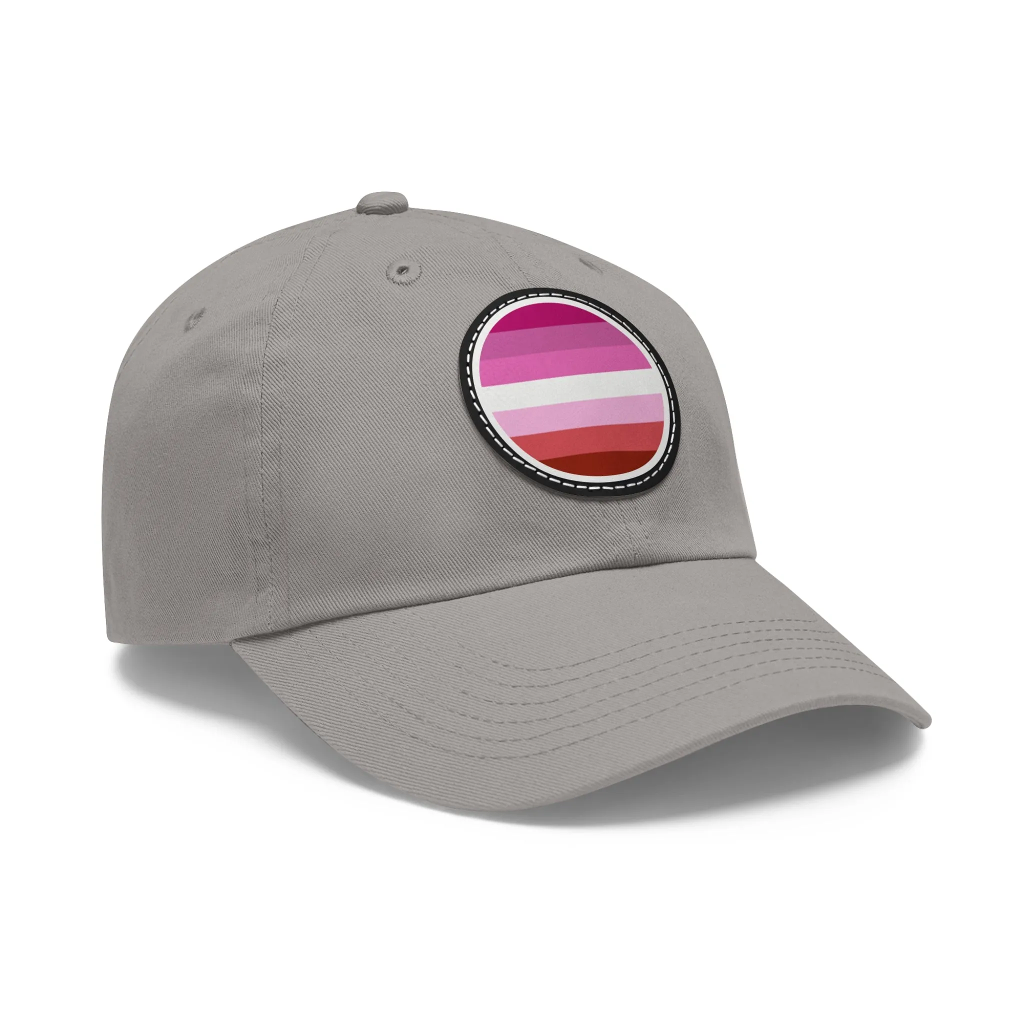 Lesbian Pride Hat with Round Patch