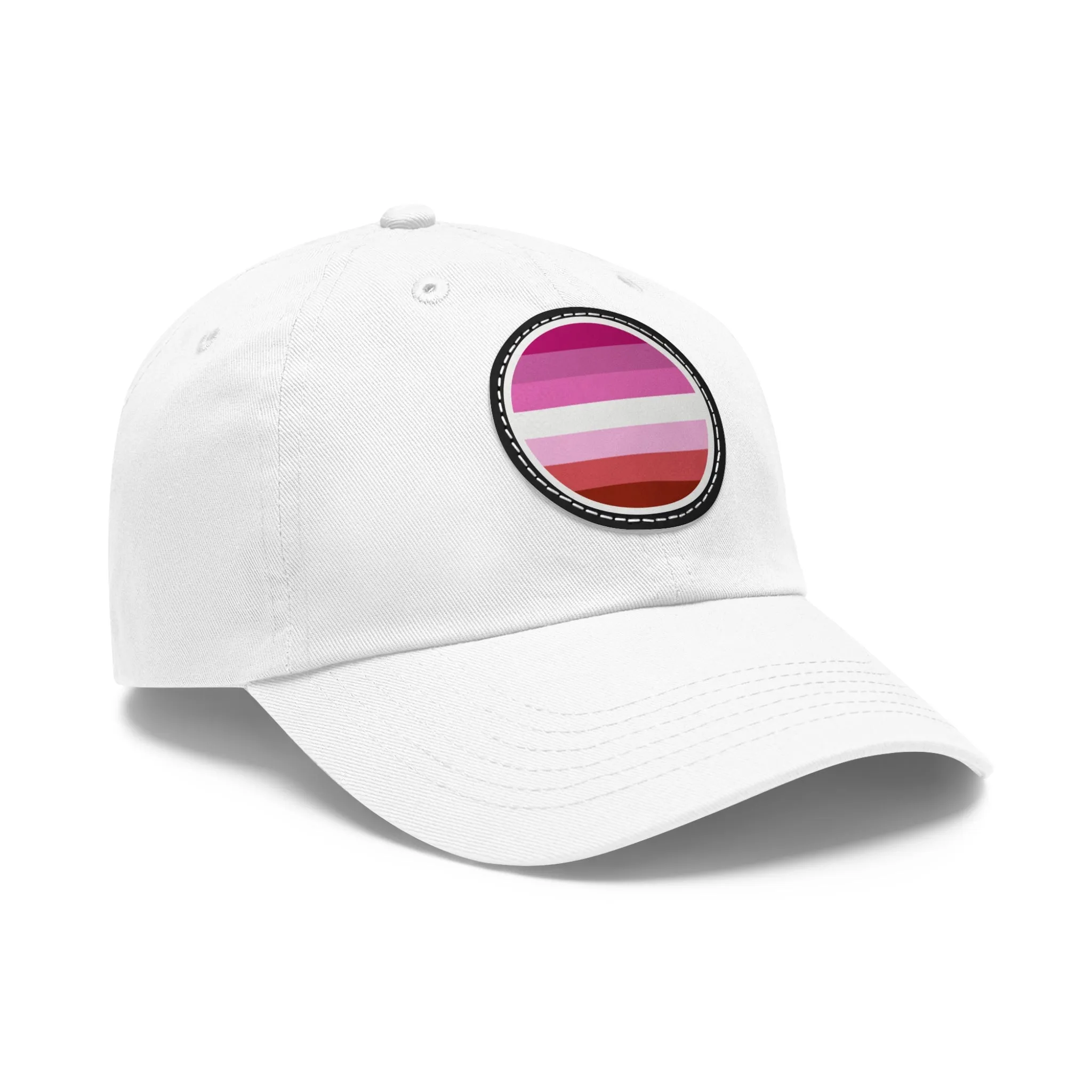 Lesbian Pride Hat with Round Patch