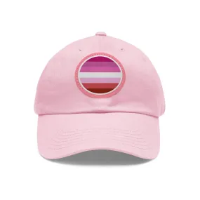 Lesbian Pride Hat with Round Patch