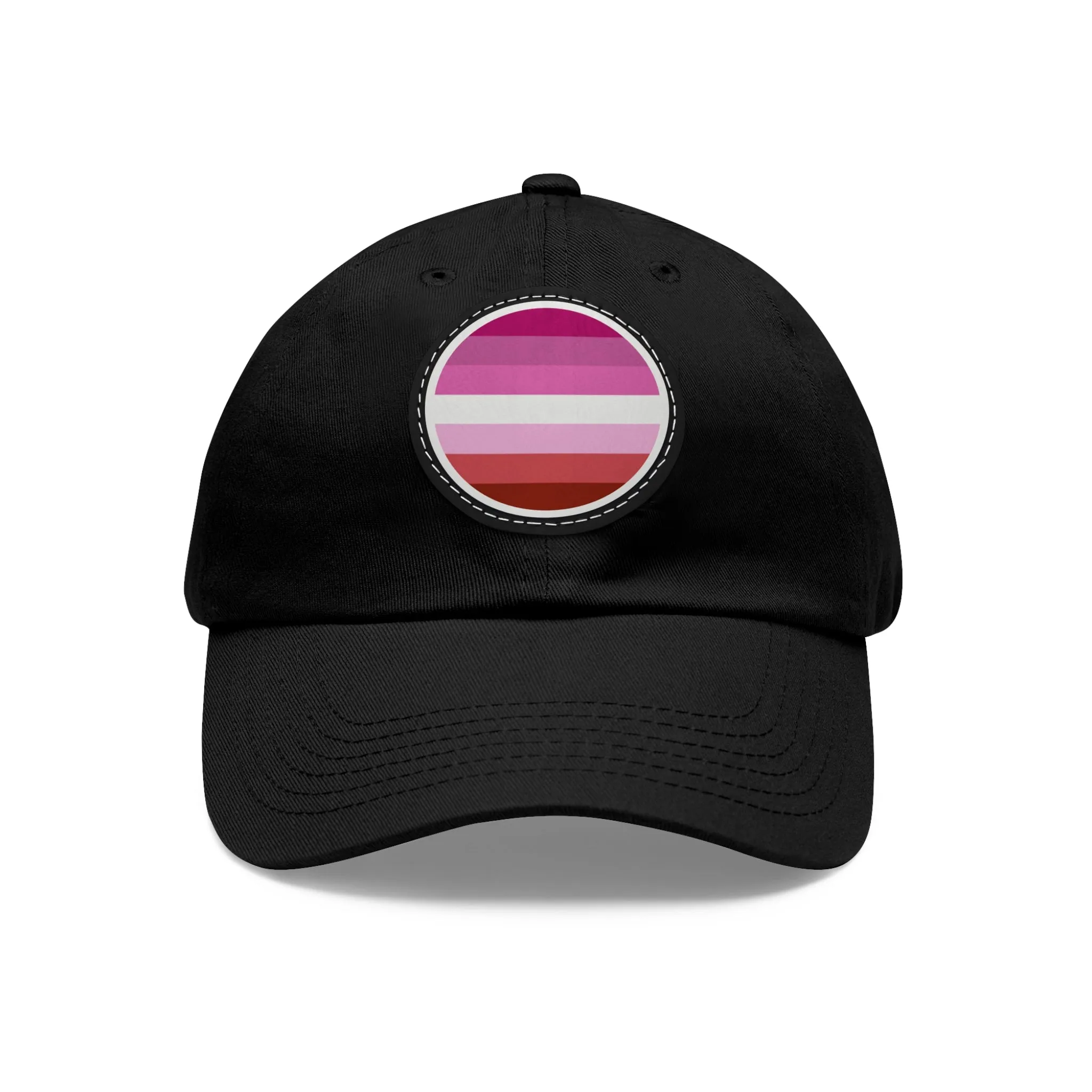 Lesbian Pride Hat with Round Patch
