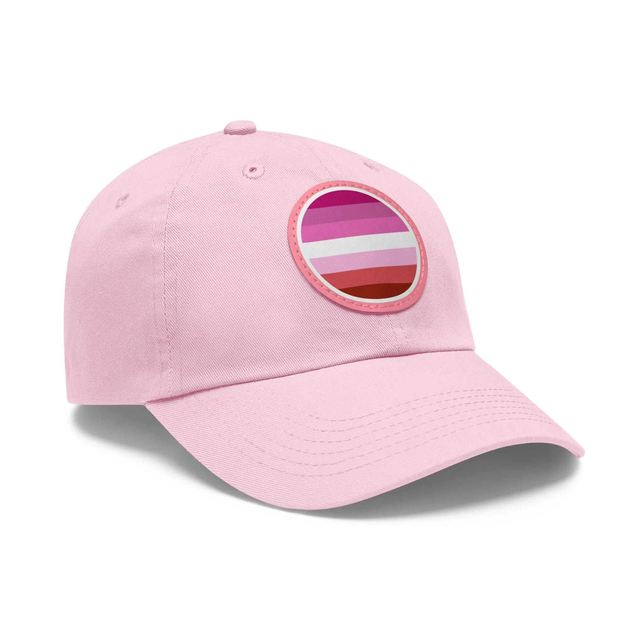 Lesbian Pride Hat with Round Patch