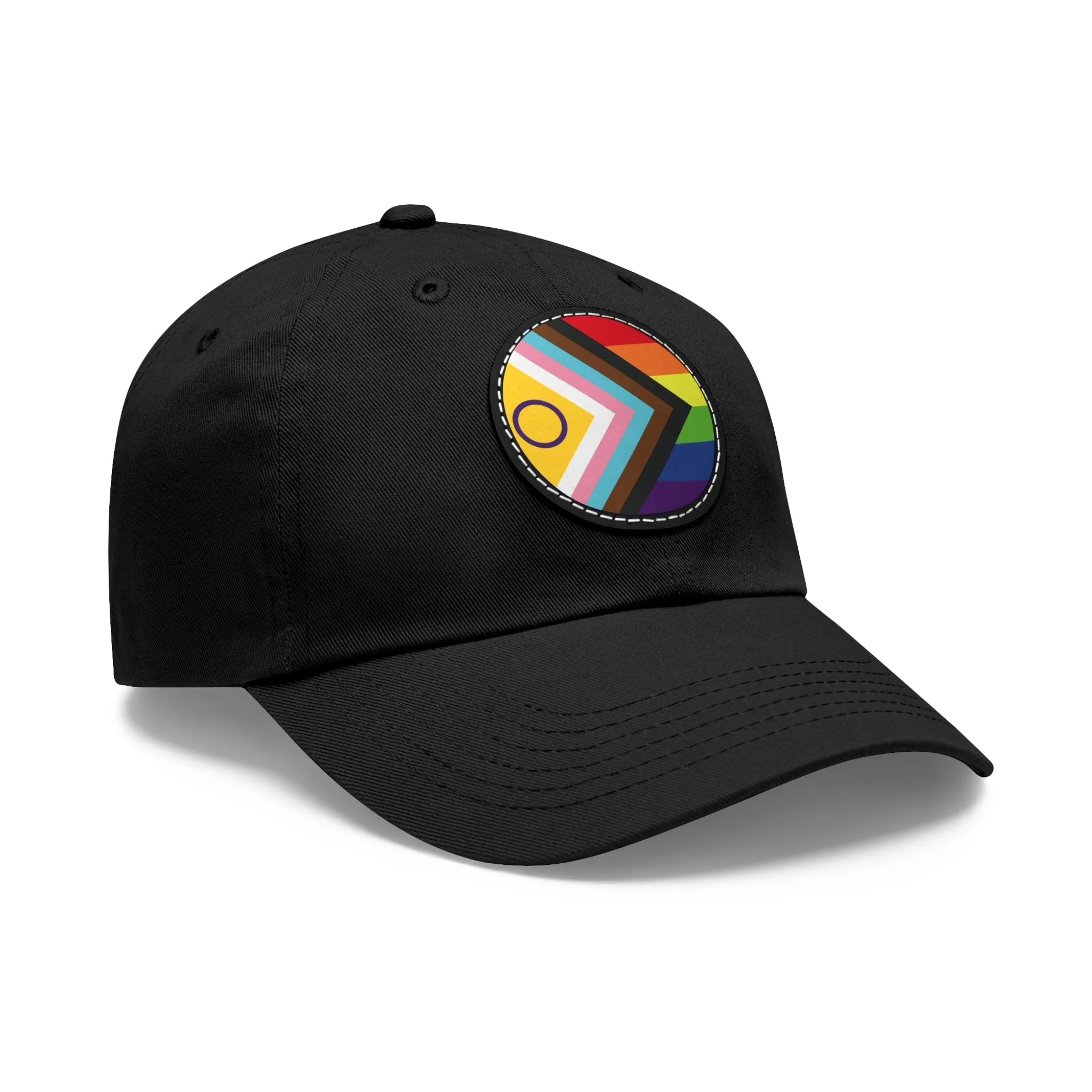 LGBTQ Intersex Progress Pride Hat with Round Patch