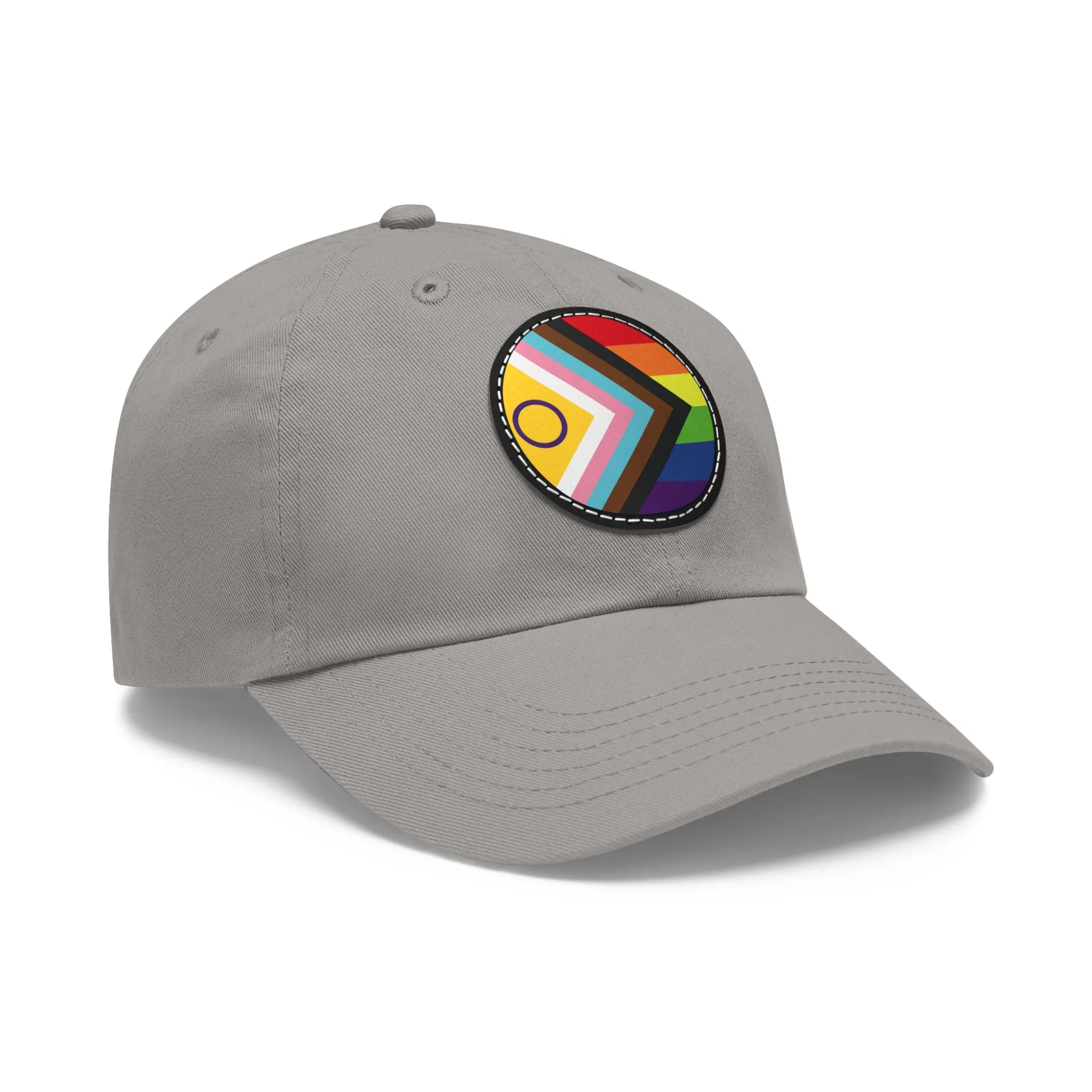 LGBTQ Intersex Progress Pride Hat with Round Patch