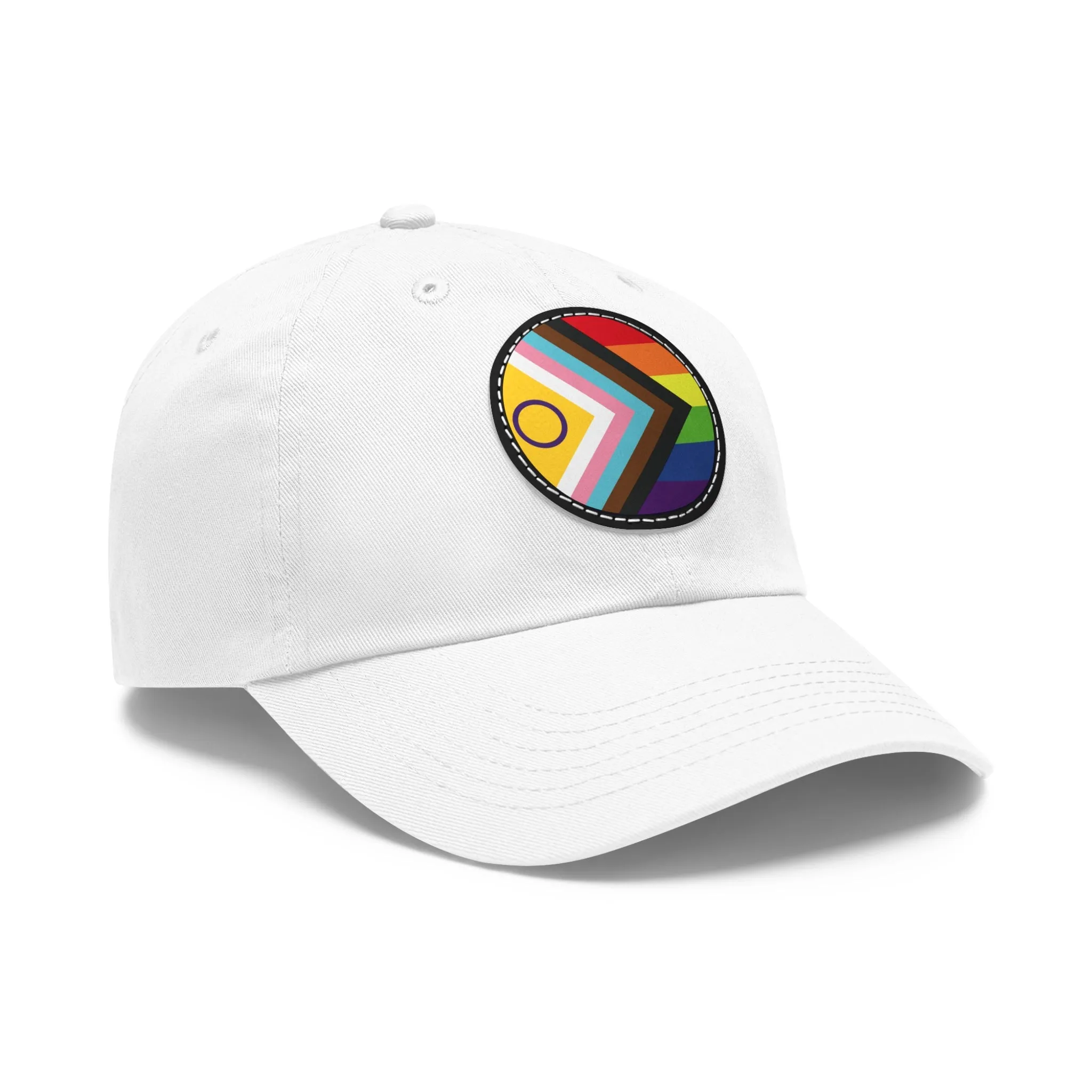 LGBTQ Intersex Progress Pride Hat with Round Patch