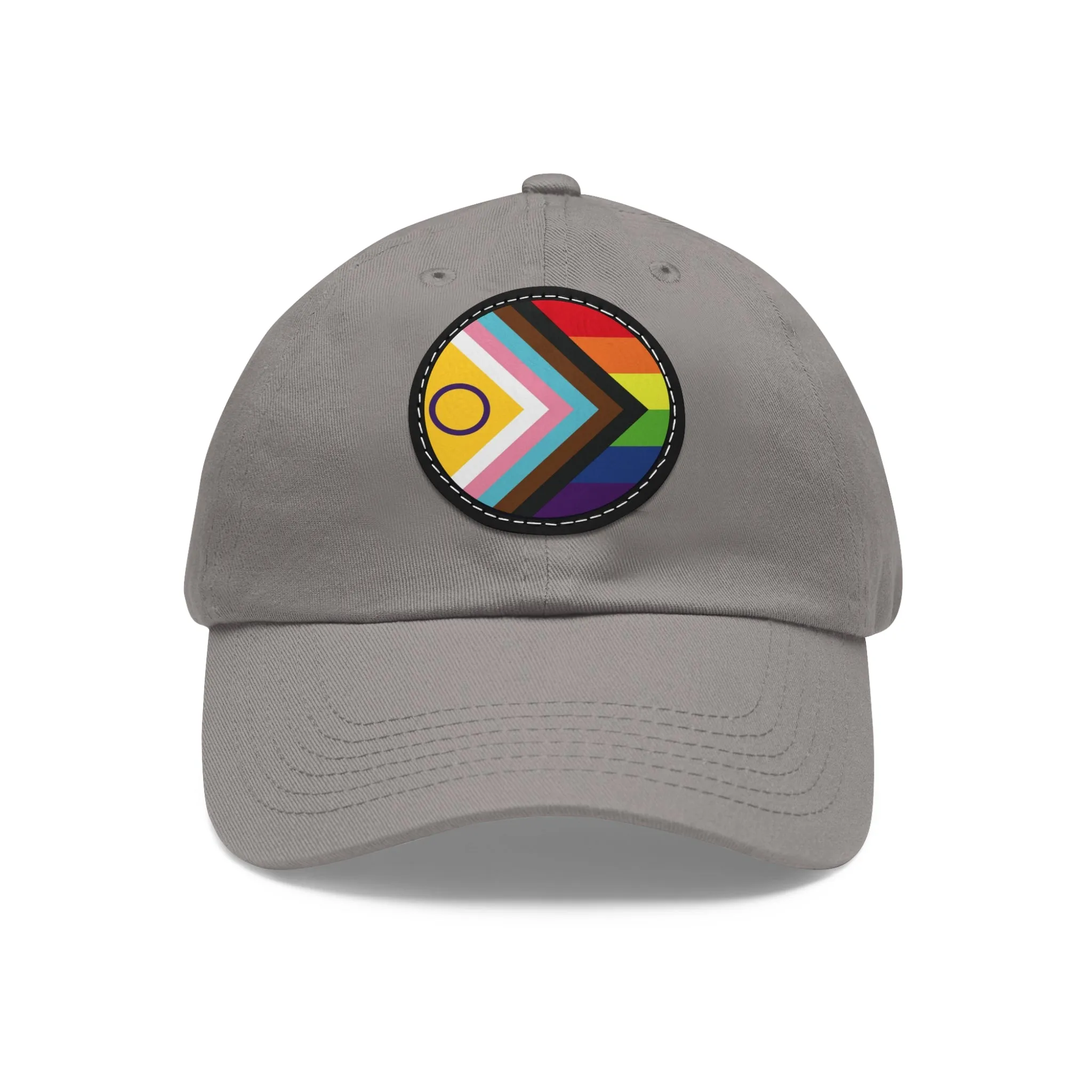 LGBTQ Intersex Progress Pride Hat with Round Patch