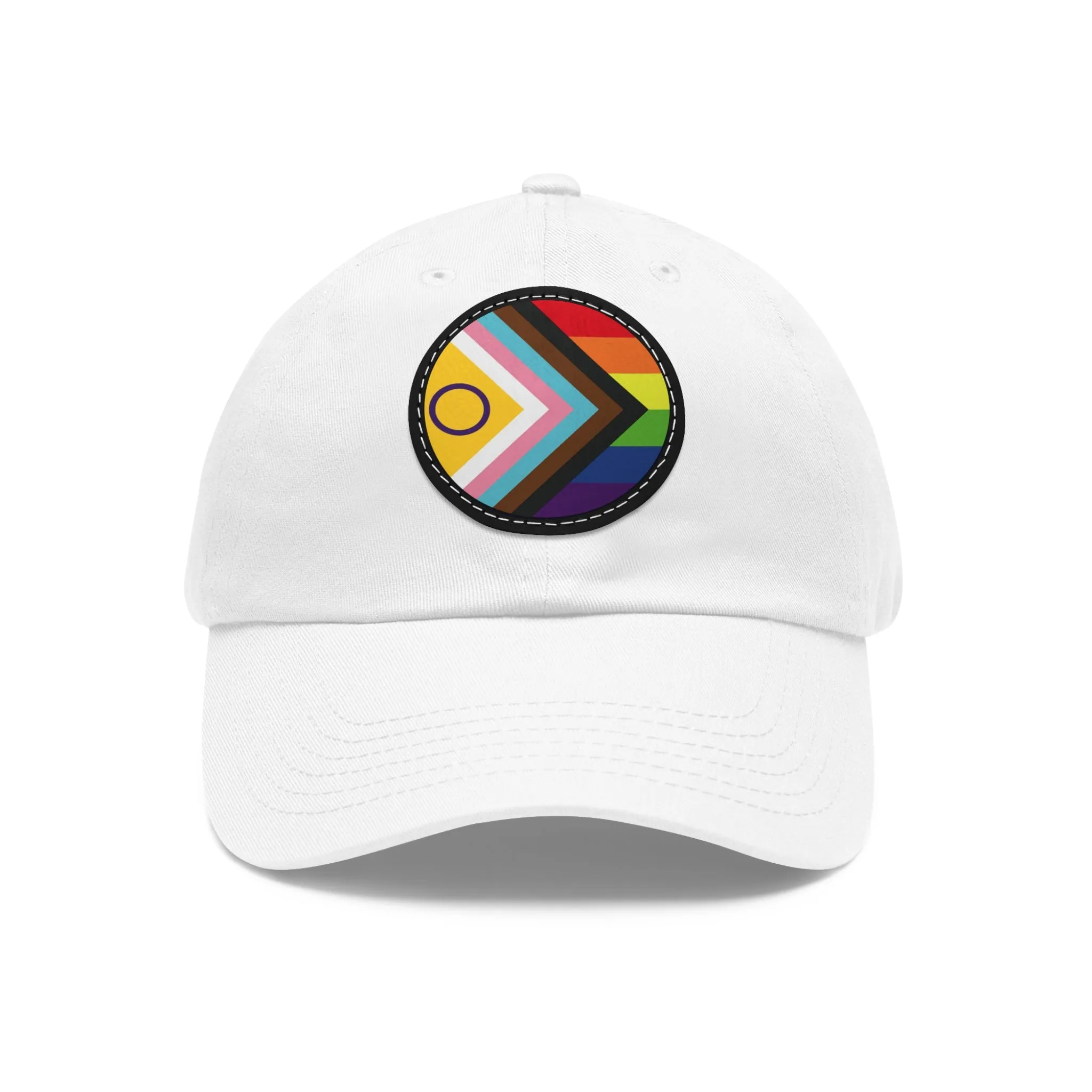 LGBTQ Intersex Progress Pride Hat with Round Patch