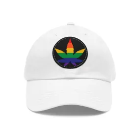 LGBTQ Pride Weed Hat with Round Patch