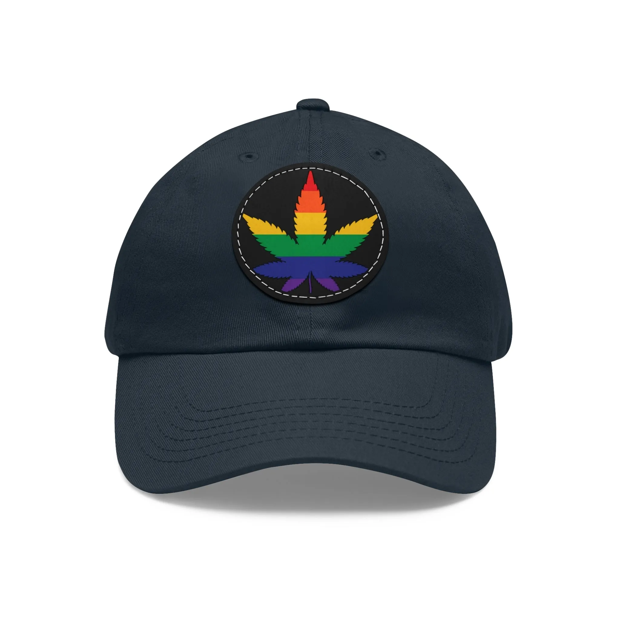 LGBTQ Pride Weed Hat with Round Patch