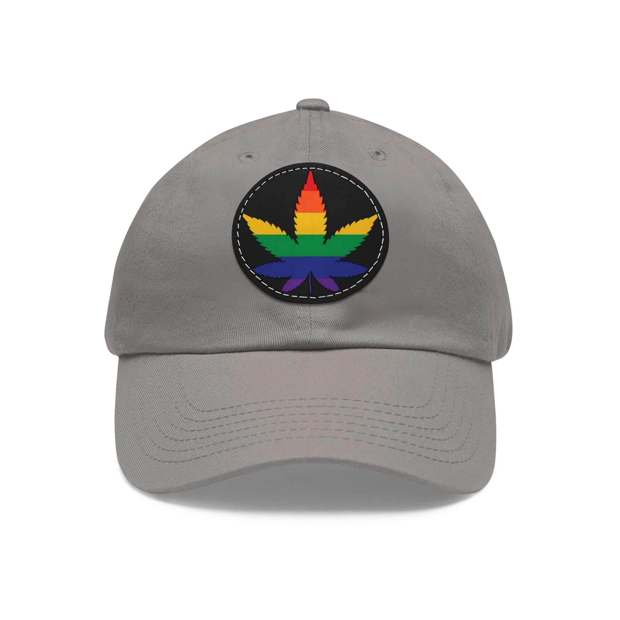 LGBTQ Pride Weed Hat with Round Patch