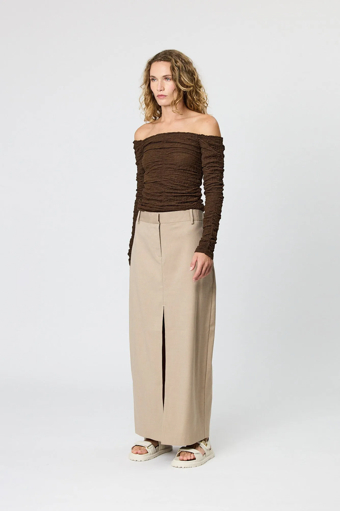 LOLA MAXI SKIRT - OAT