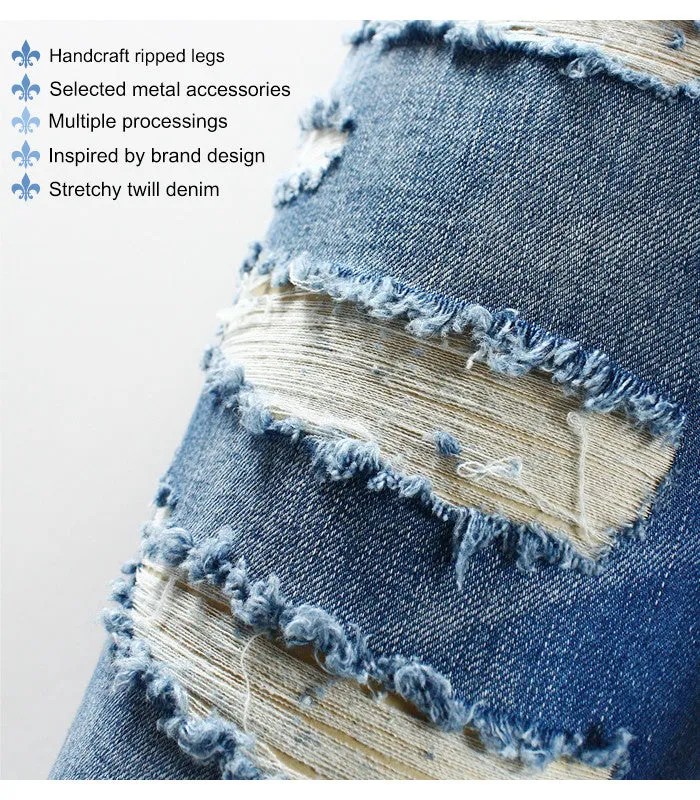 Low Waist Ripped Out Jeans