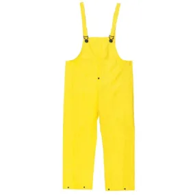 MCR Safety 300BP Wizard Series Rain Gear, Bib Overall with Fly Front, Yellow, 1 Each