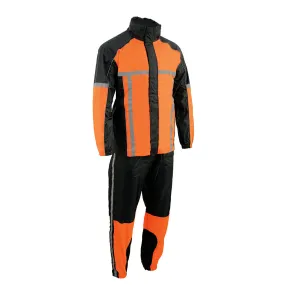 Milwaukee Leather MPM9510 Men's Black and Orange Motorcycle Water