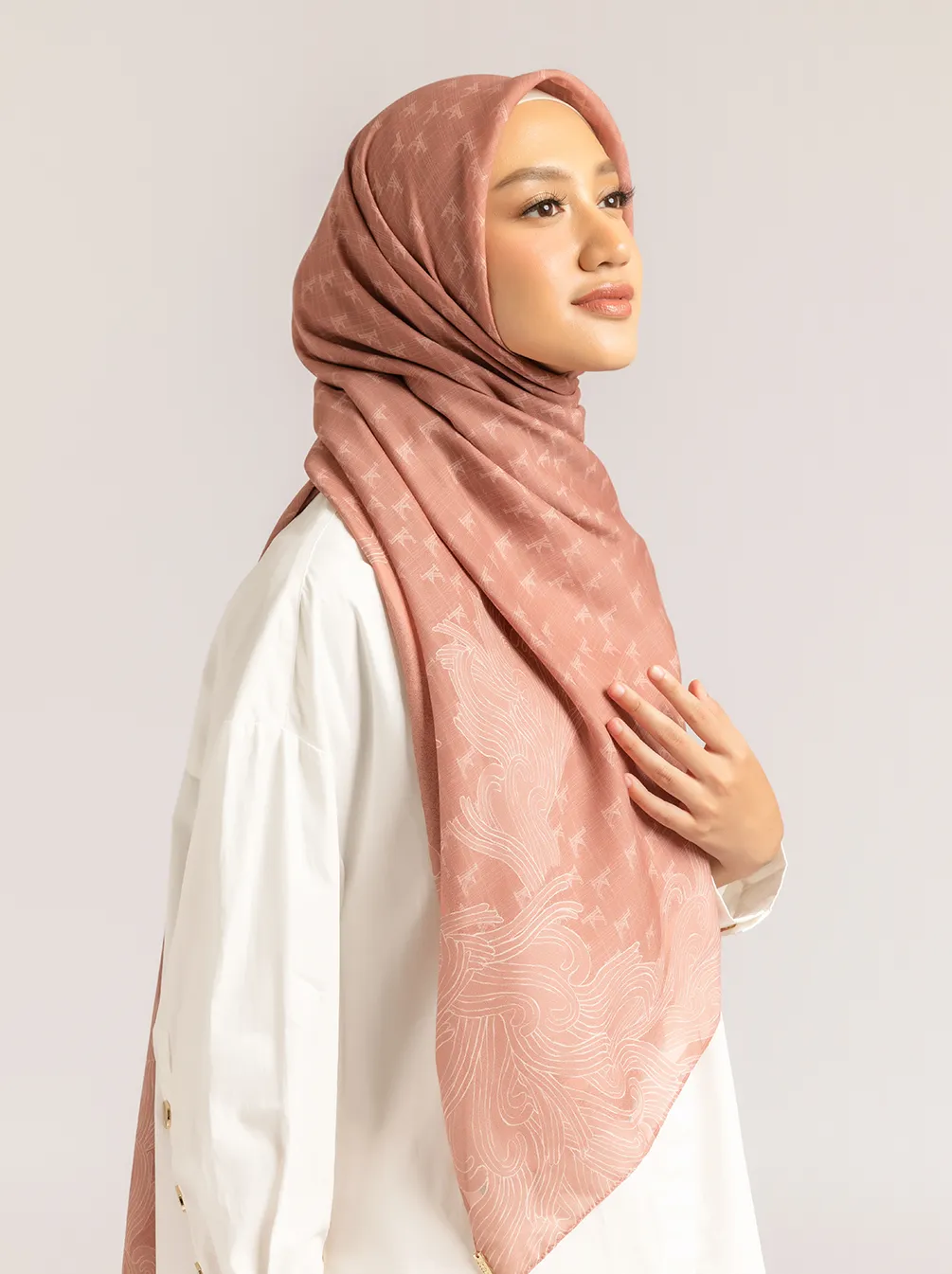MONOGRAM XL SCARF ROSEWOOD
