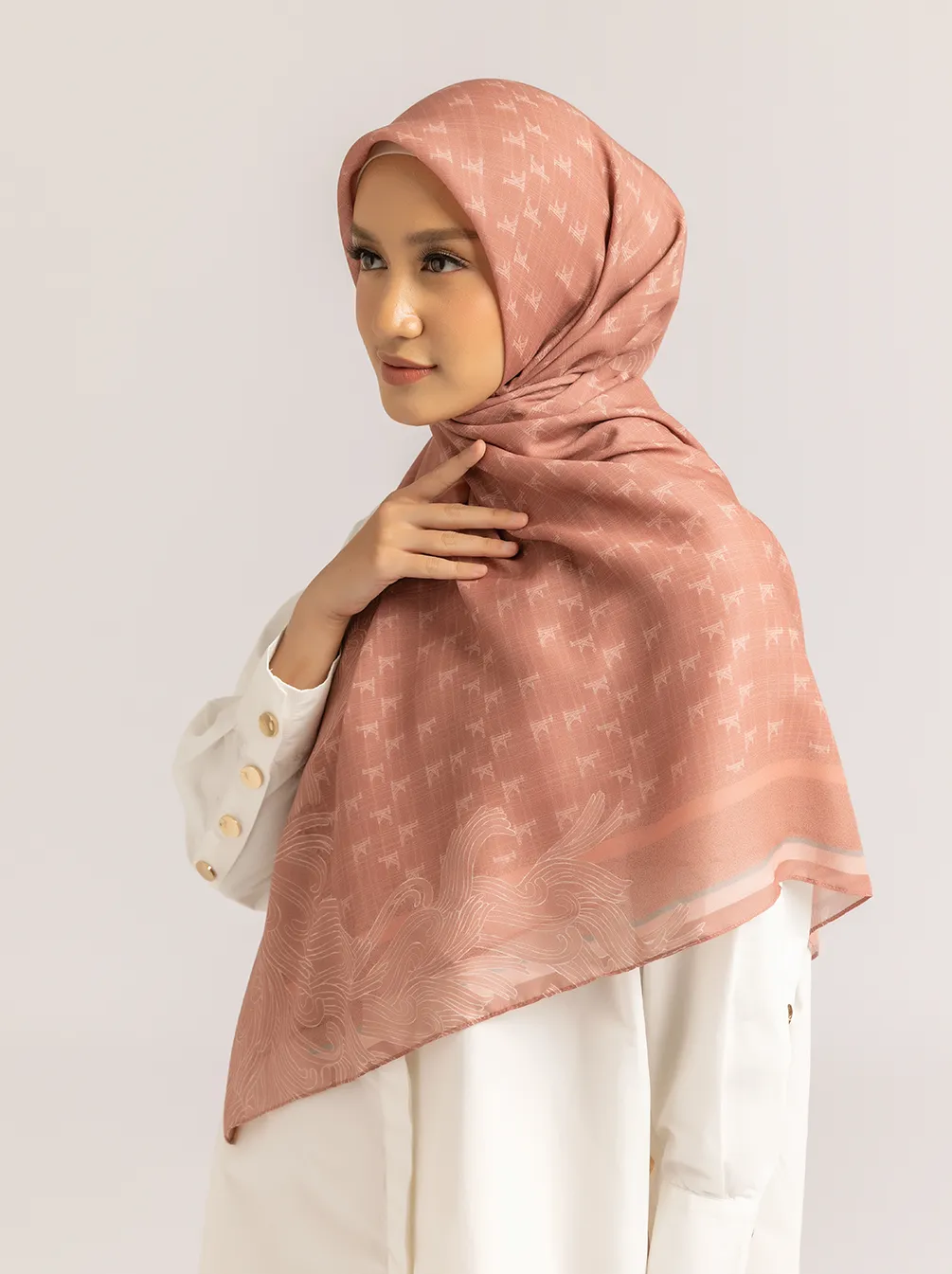 MONOGRAM XL SCARF ROSEWOOD