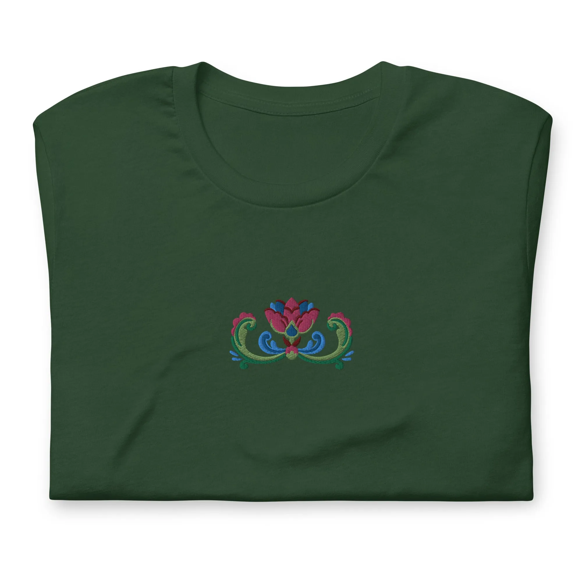 Norwegian Rosemaling Embroidered T-Shirt