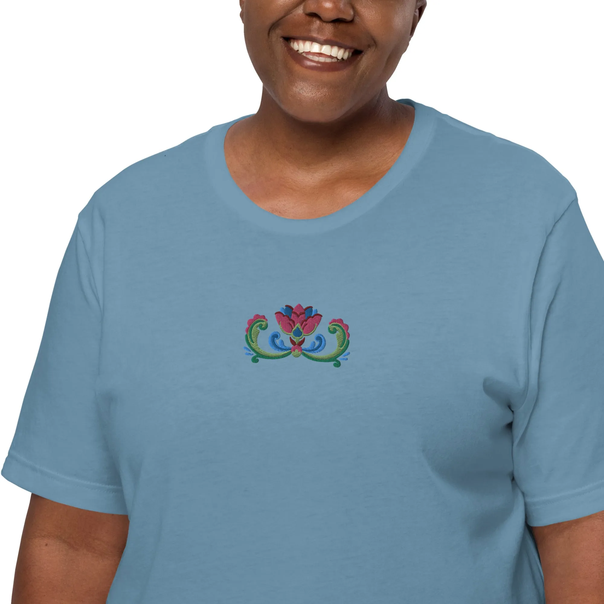 Norwegian Rosemaling Embroidered T-Shirt