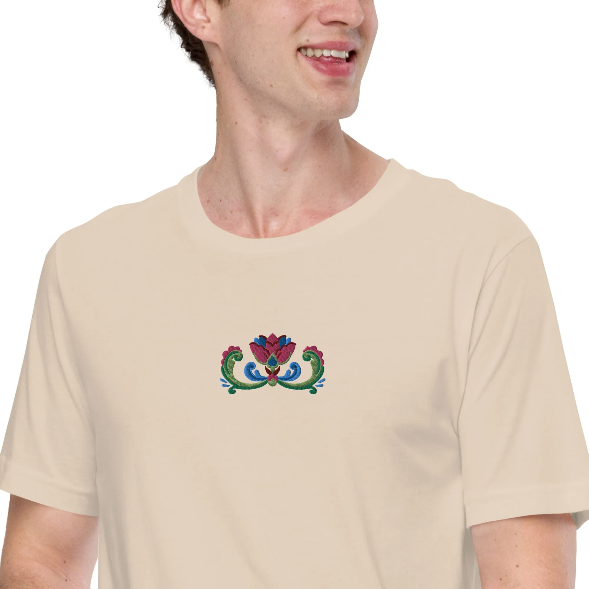 Norwegian Rosemaling Embroidered T-Shirt