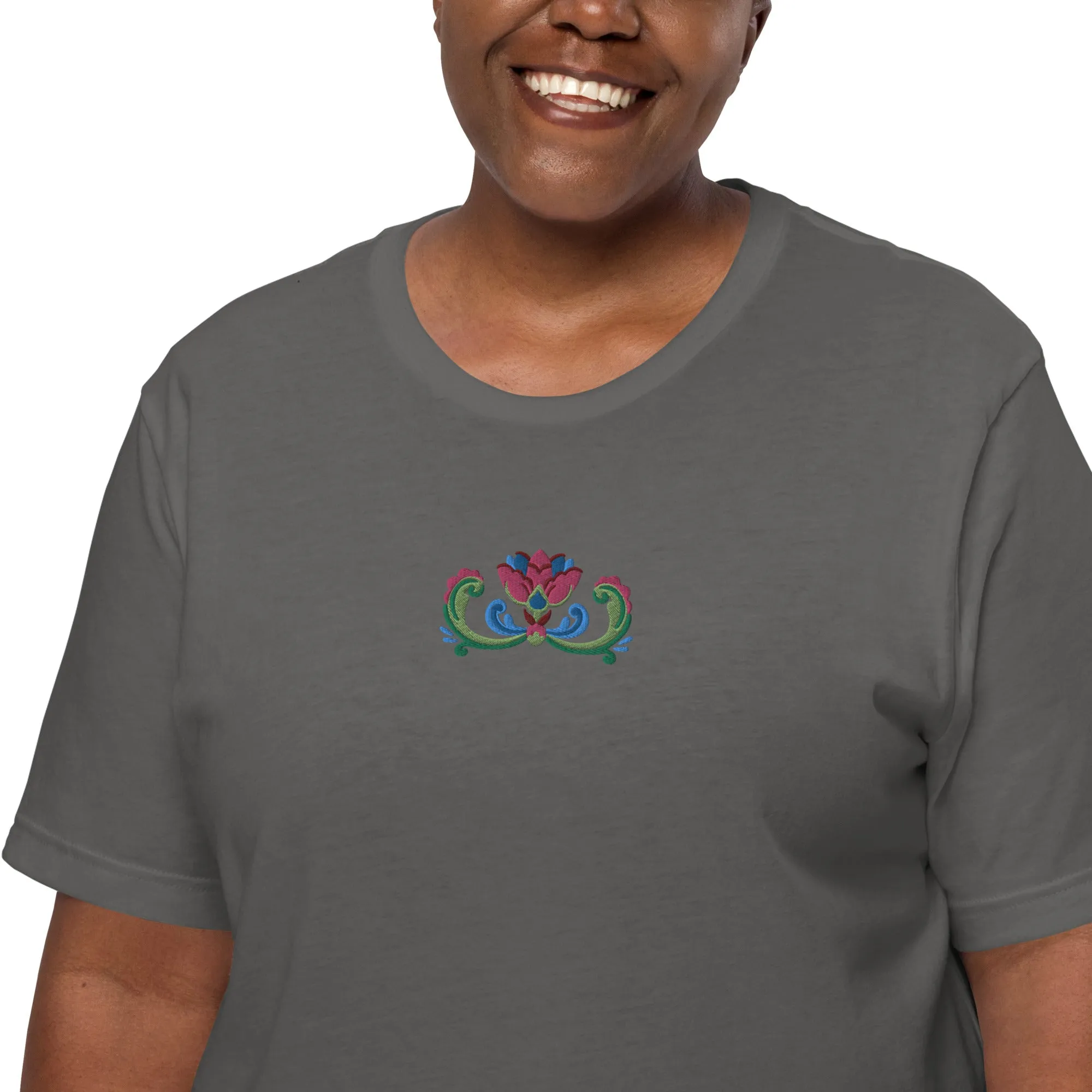 Norwegian Rosemaling Embroidered T-Shirt