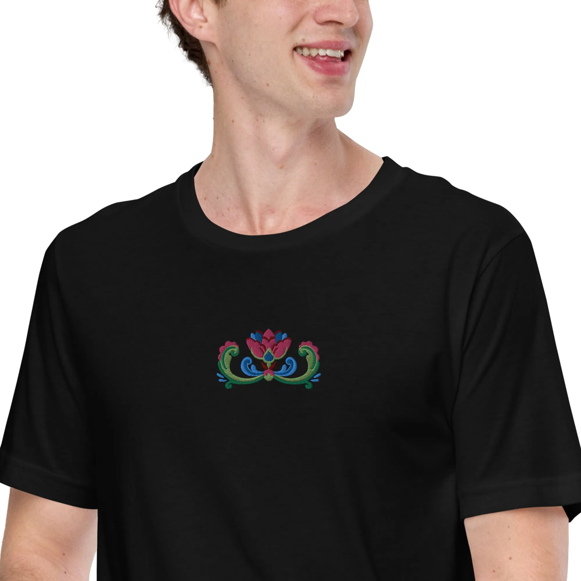 Norwegian Rosemaling Embroidered T-Shirt