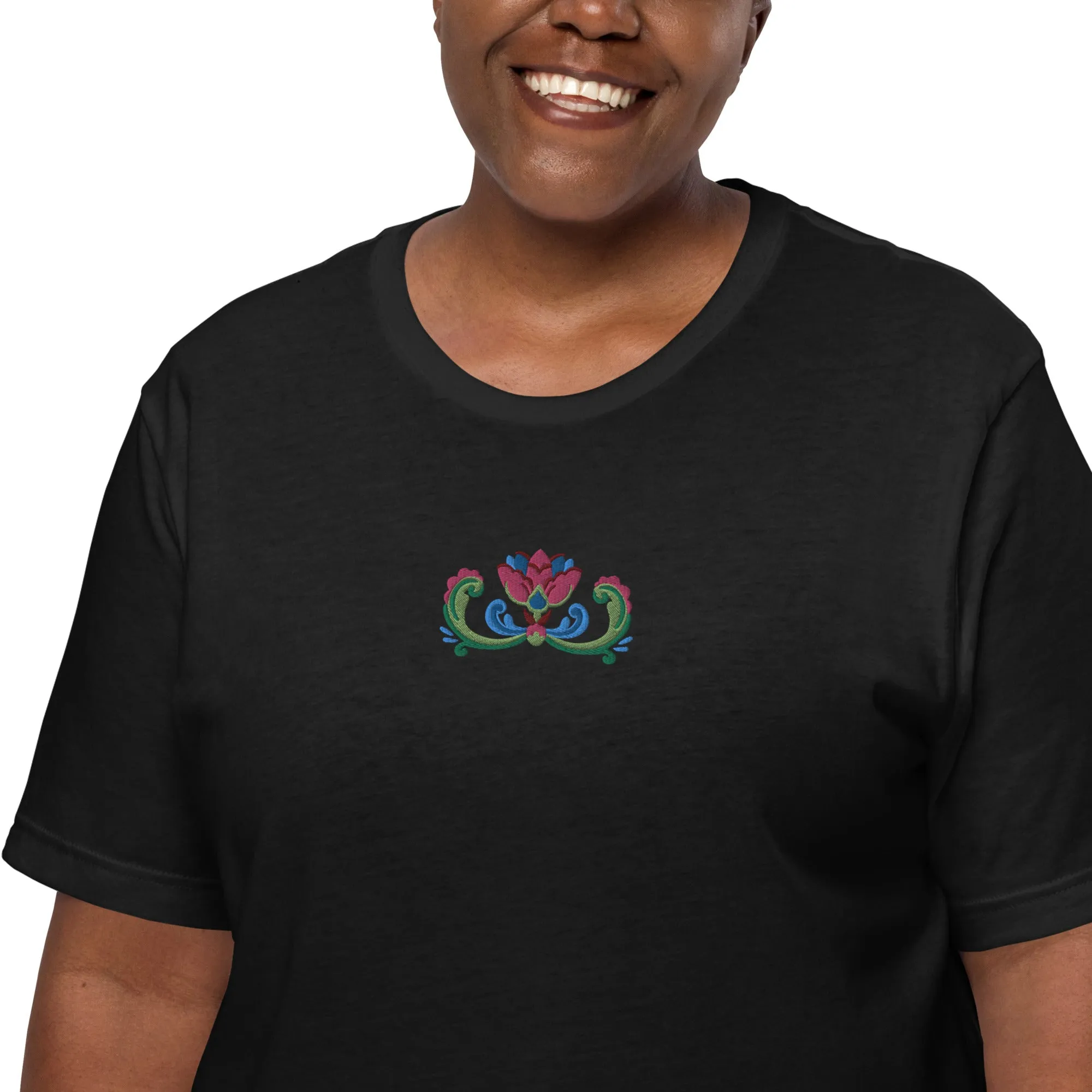 Norwegian Rosemaling Embroidered T-Shirt