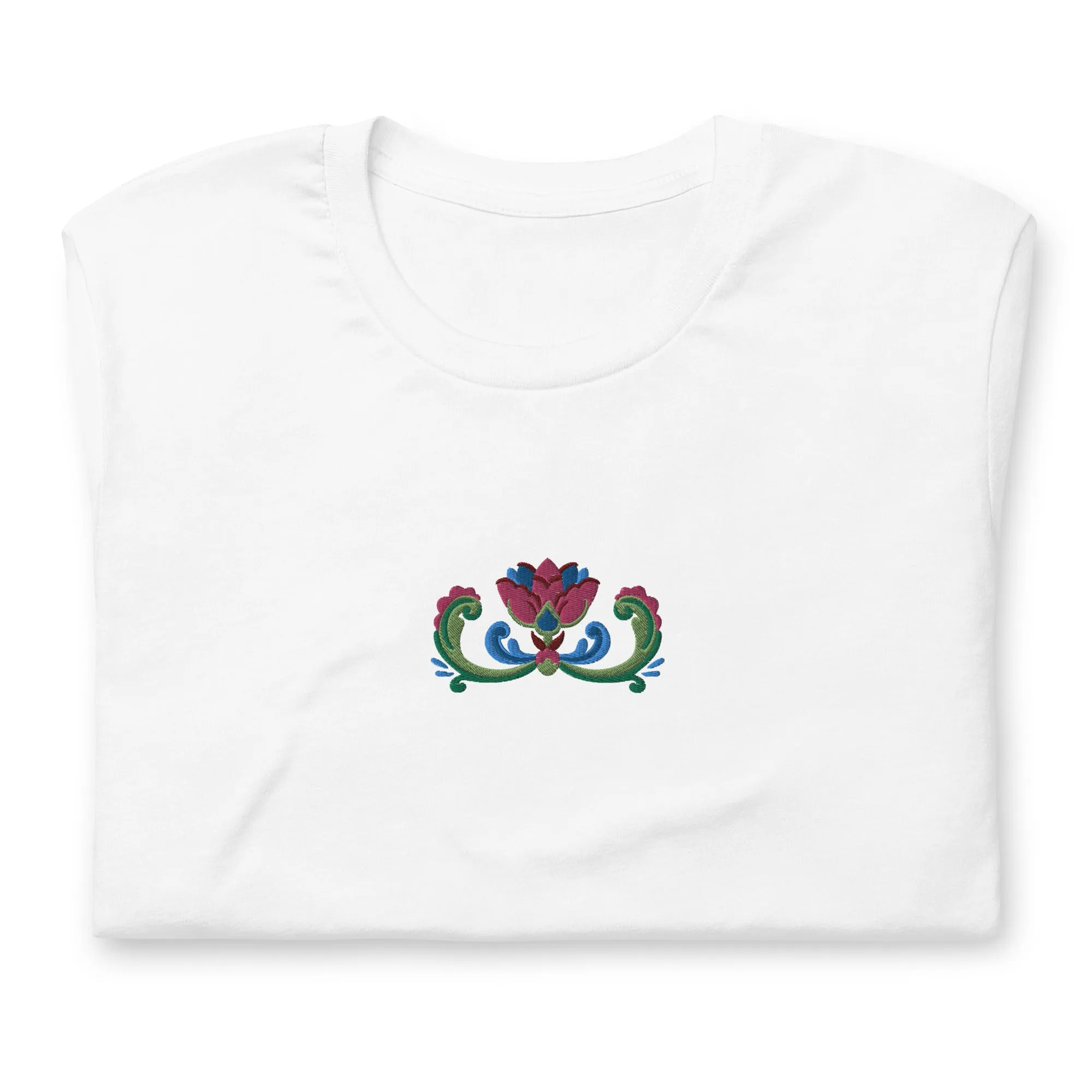 Norwegian Rosemaling Embroidered T-Shirt