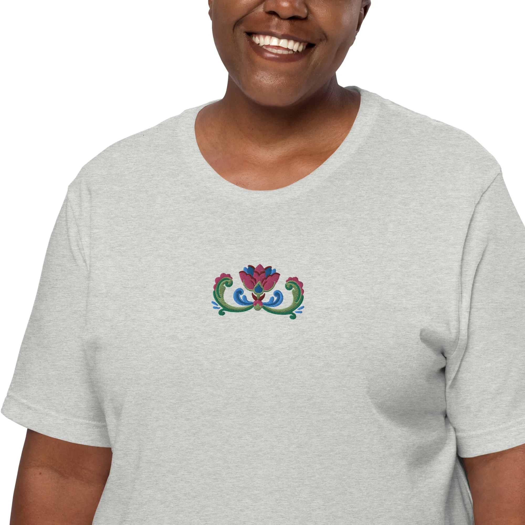 Norwegian Rosemaling Embroidered T-Shirt