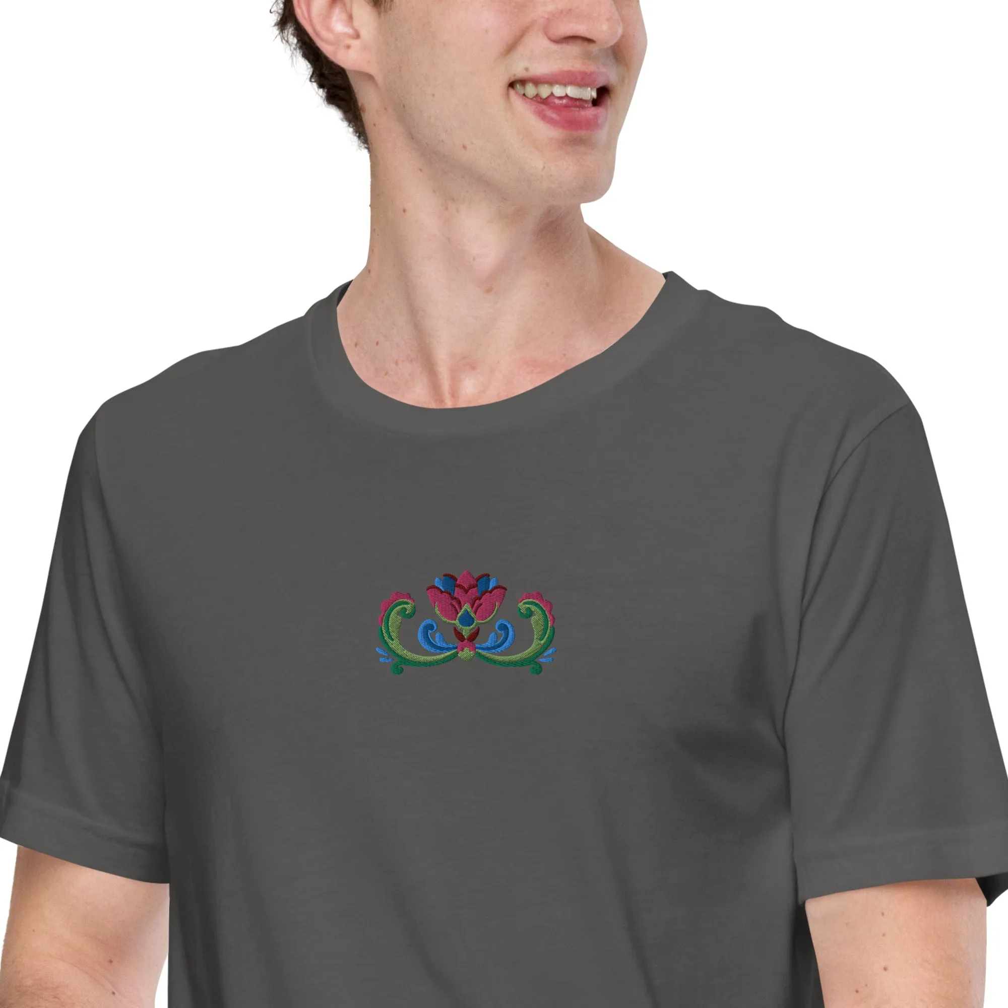Norwegian Rosemaling Embroidered T-Shirt