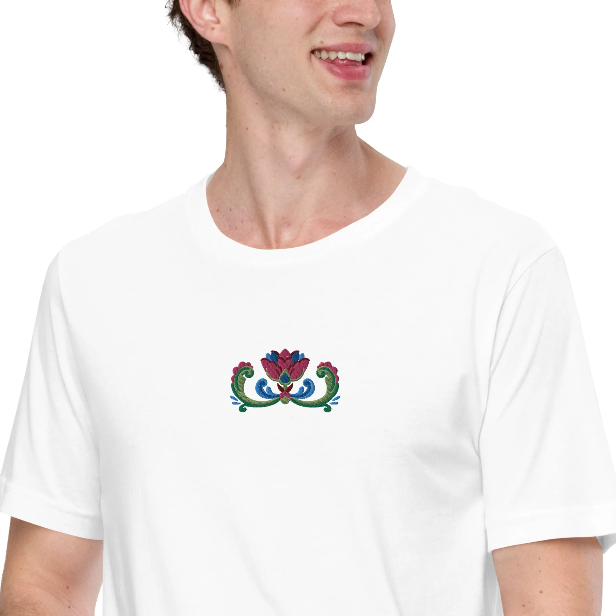 Norwegian Rosemaling Embroidered T-Shirt