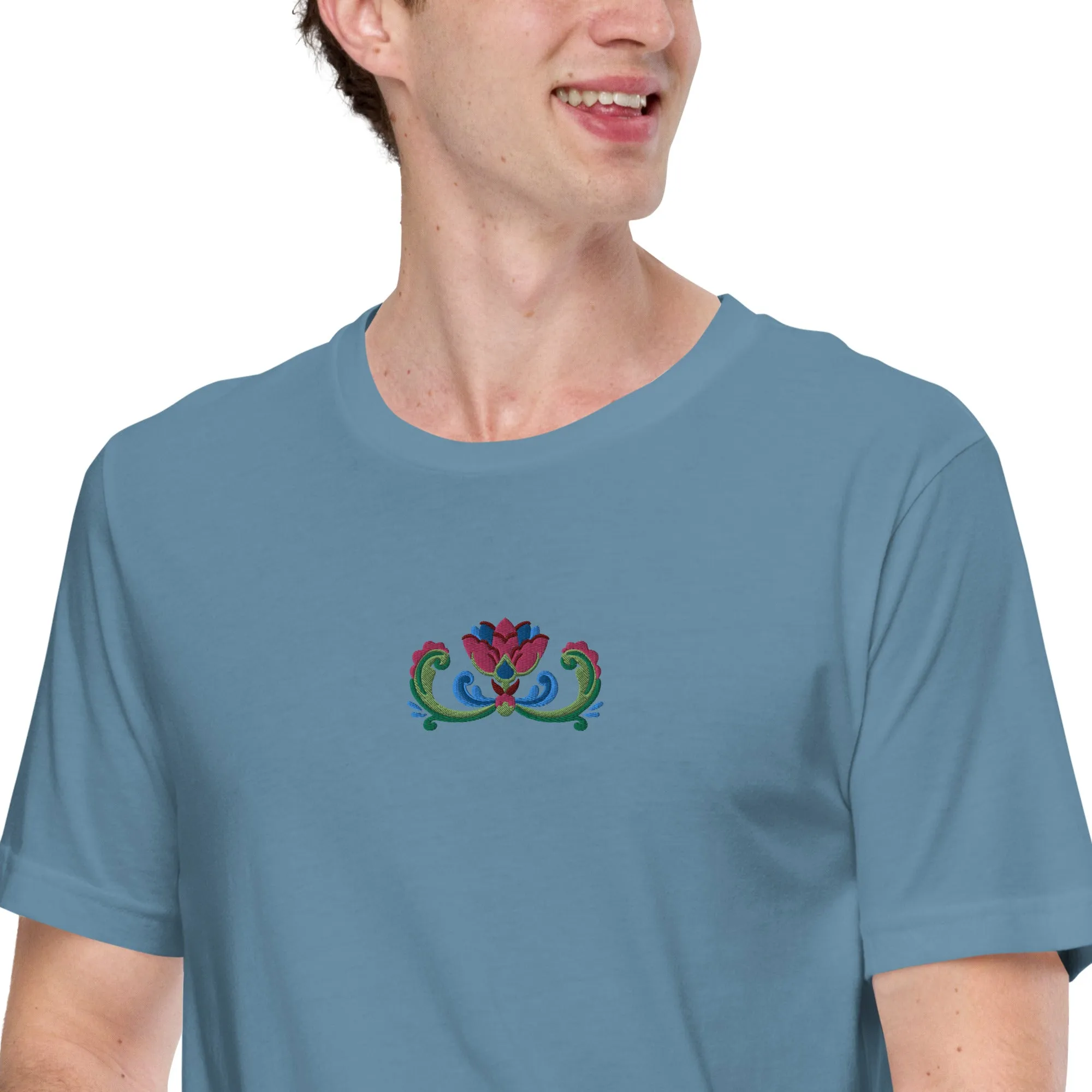Norwegian Rosemaling Embroidered T-Shirt