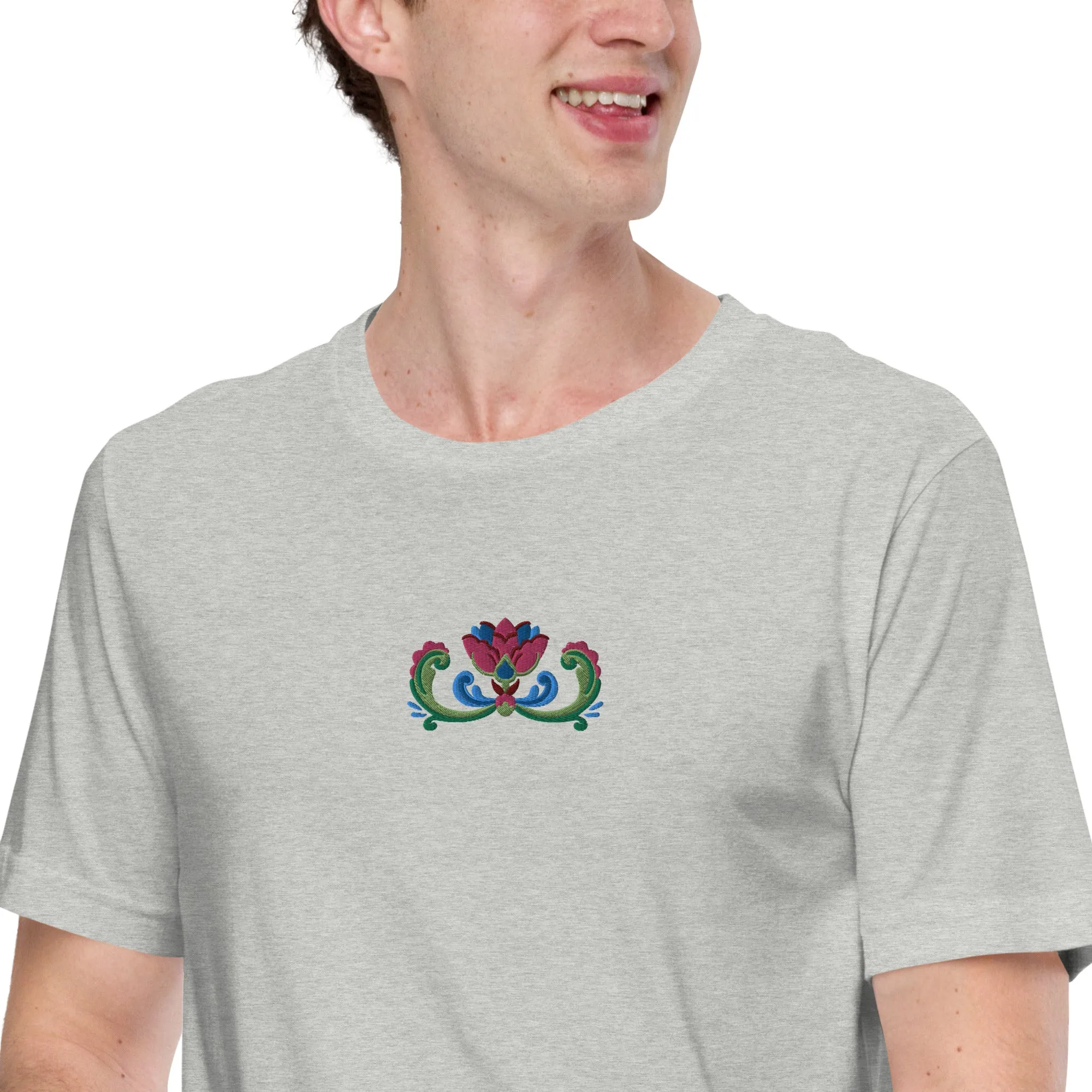 Norwegian Rosemaling Embroidered T-Shirt