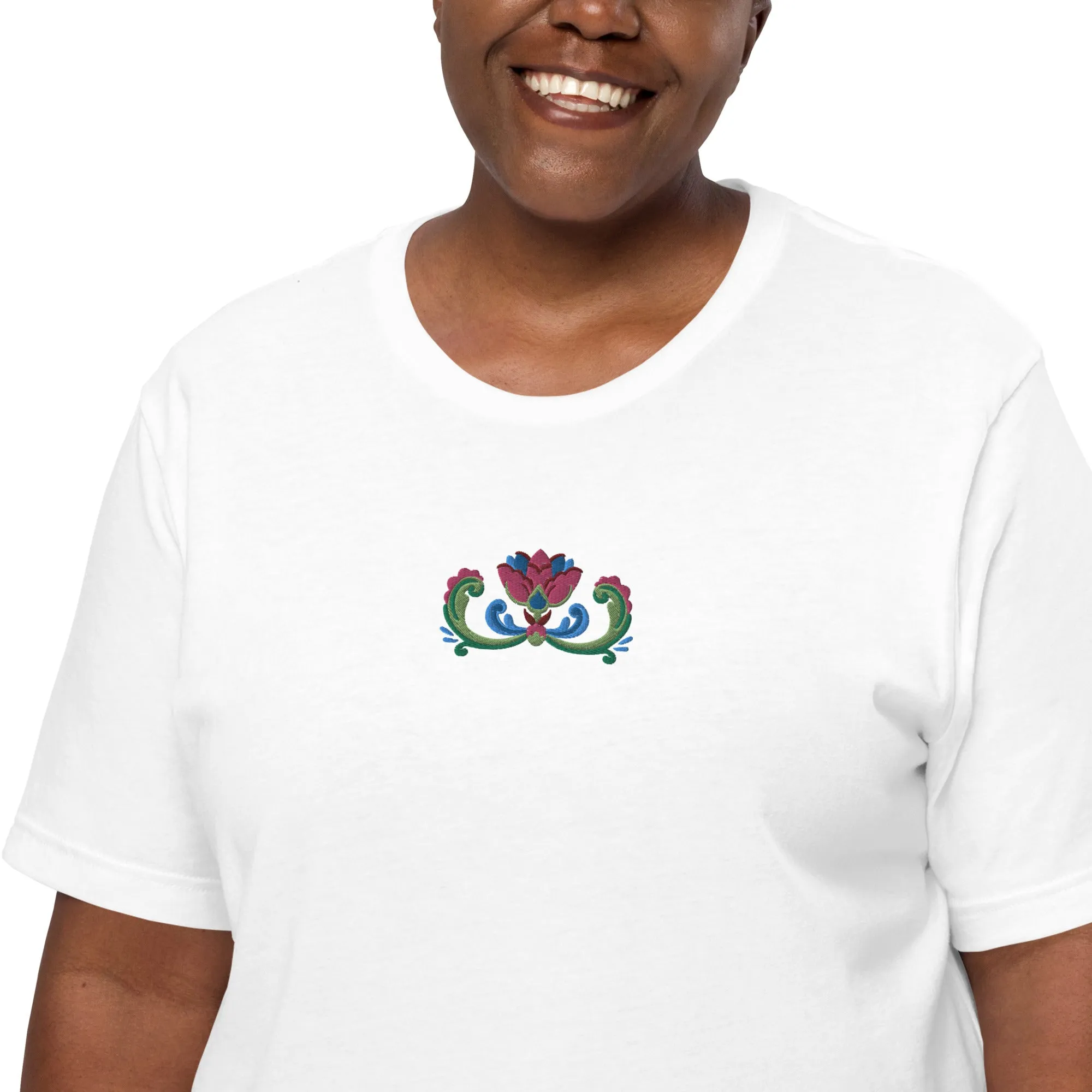 Norwegian Rosemaling Embroidered T-Shirt