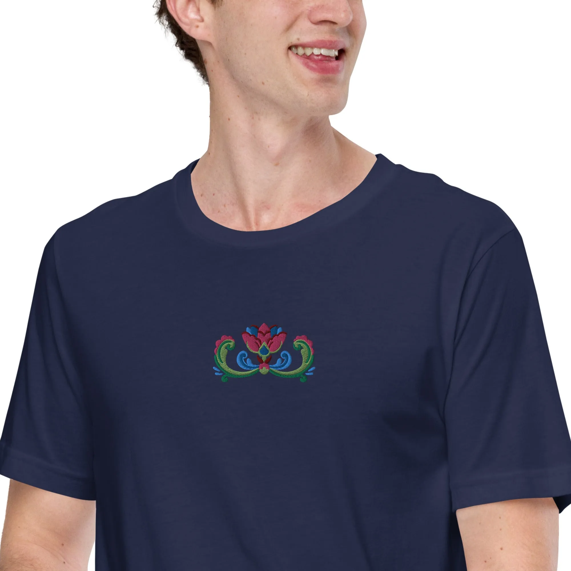 Norwegian Rosemaling Embroidered T-Shirt