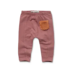 Organic Baby Sweatpants "Teddy Pockets", misty rose
