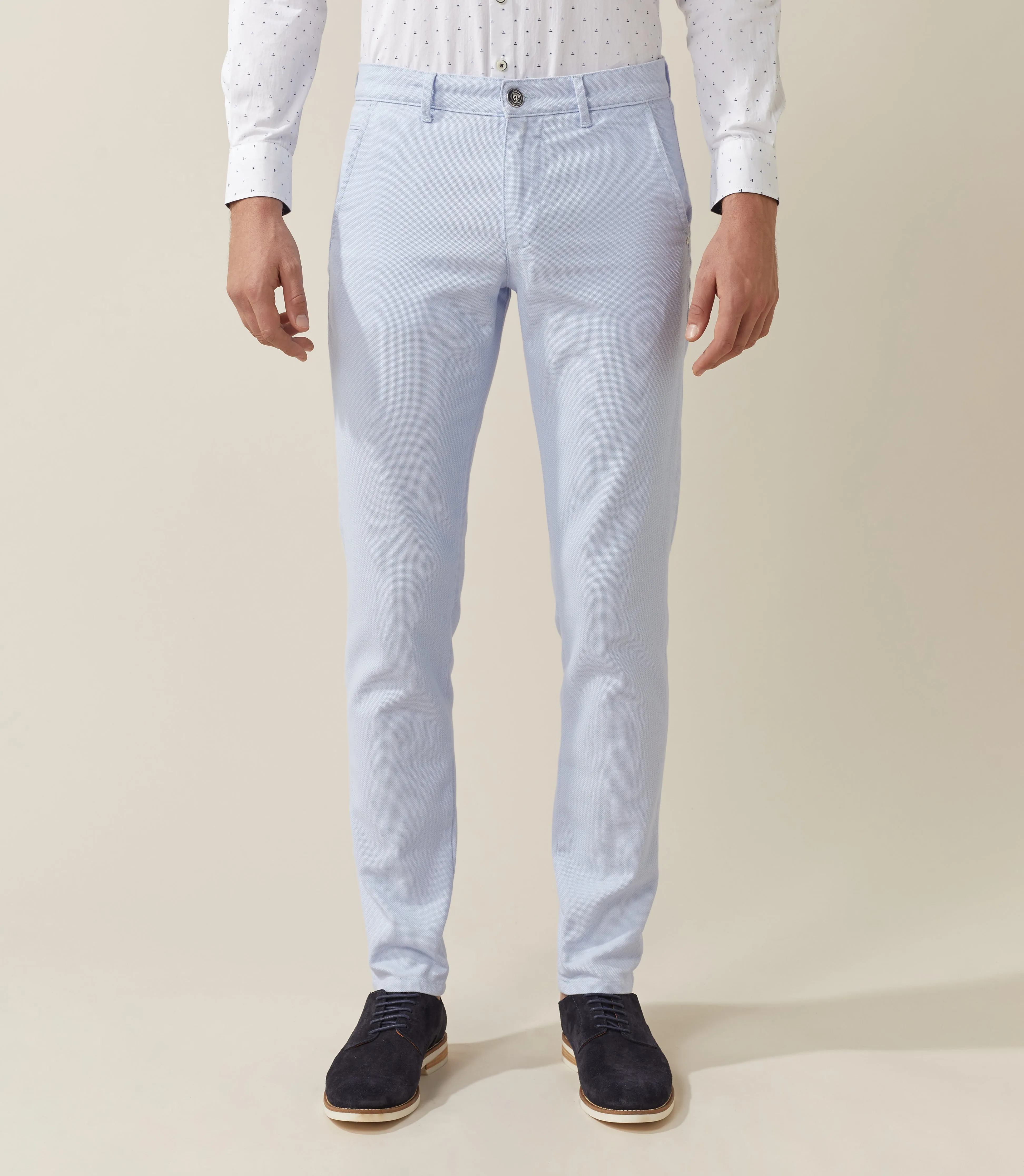 Pantalon urbain bleu-ciel "Nerrebi"