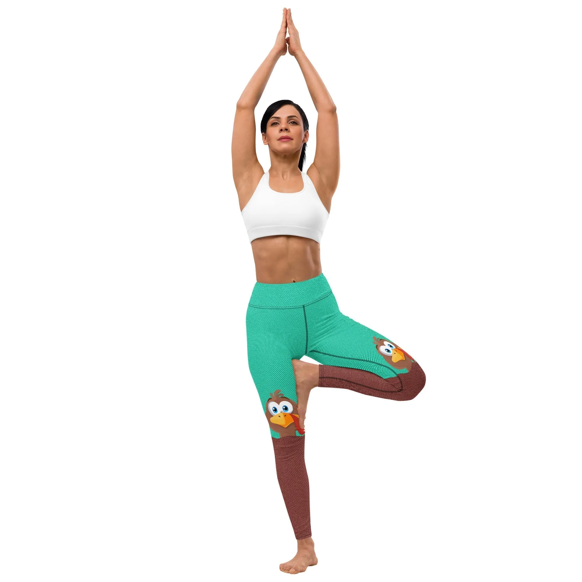 Peeking Turkey Yoga Leggings